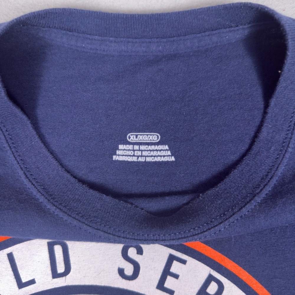 Houston Astros 2017 World Series Champions Shirt Mens XL Navy Blue‎ MLB Baseball - Picture 3 of 5